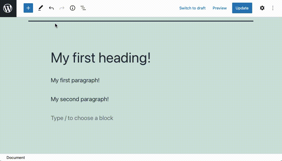 The Tools button allows you to enter Select mode and move your blocks that way.