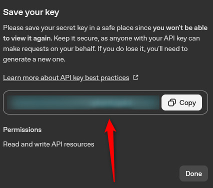 Get your API Code from the official OpenAI website to integrate ChatGPT into WordPress