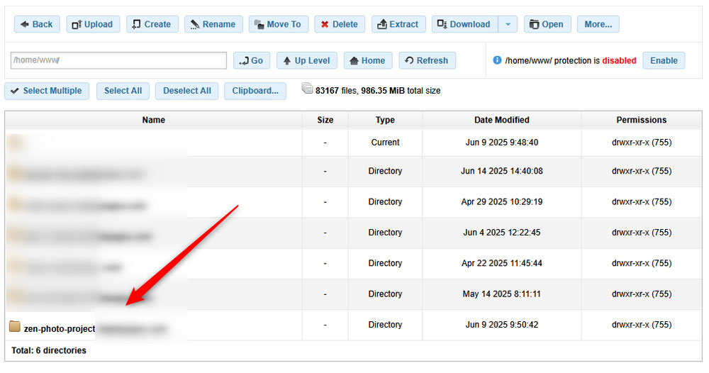 Zenphoto gallery root folder