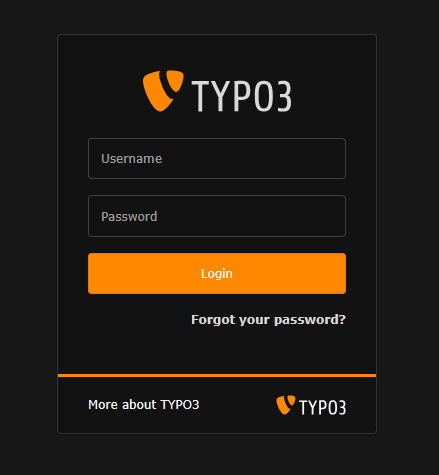 TYPO3 Login Page
