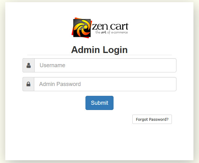 Zen Cart Login Page