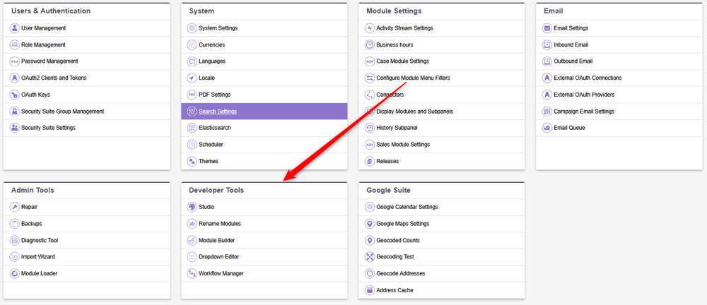SuiteCRM Developer Tools Box