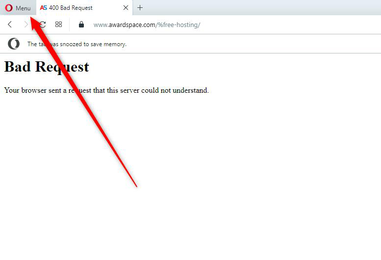 400 Error Code Opera Browser Settings