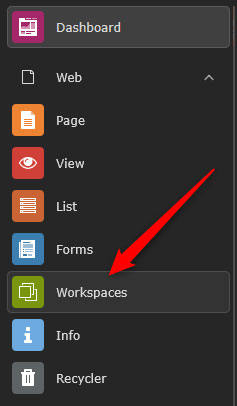 Access the Workplaces menu
