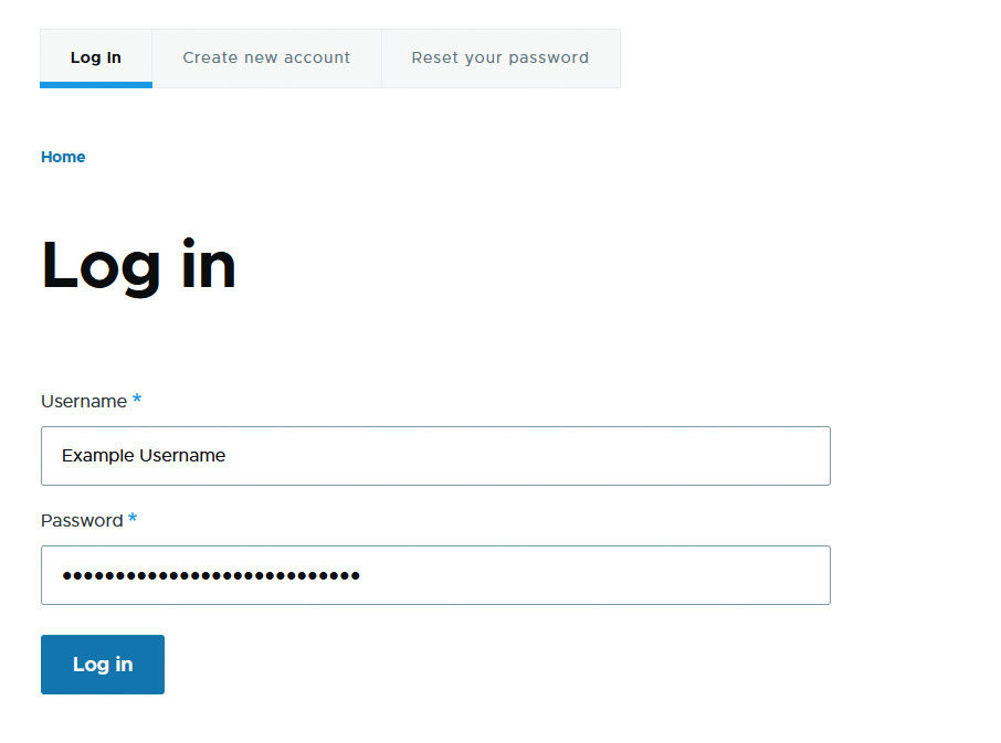 Drupal CMS Welcome Page add Credentials