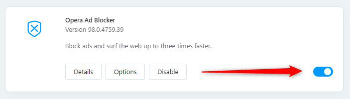 Error Code 400 Opera Browser Extension Switch On Button