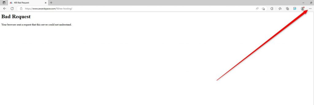 Error Code 400 Internet Explorer