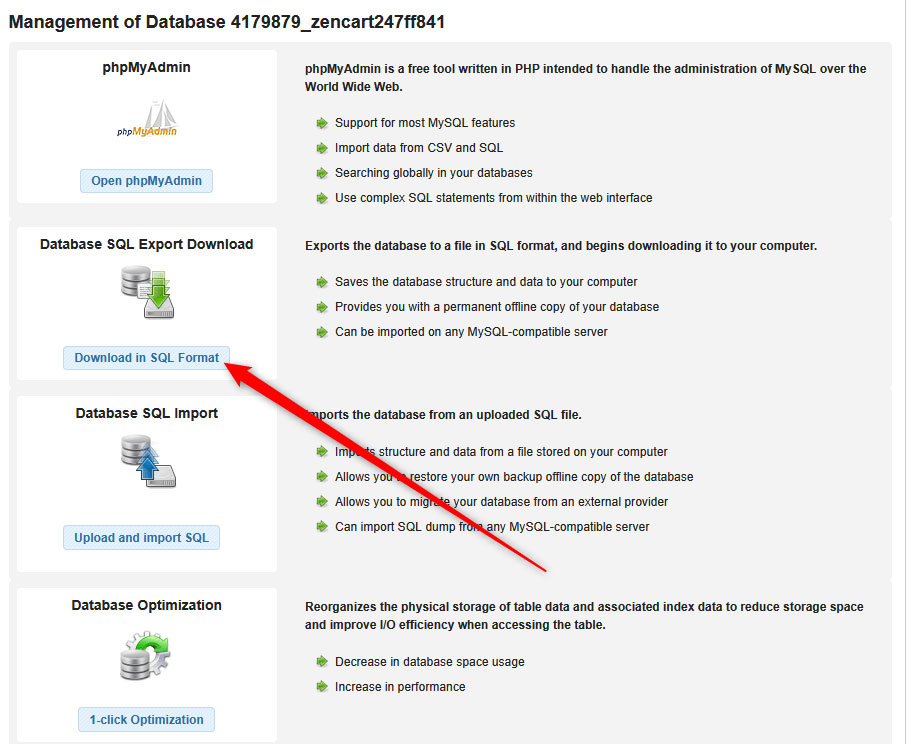 Download the Database file to your device