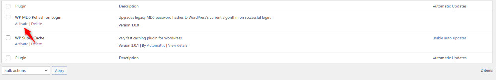 Activate your newly installed plugin