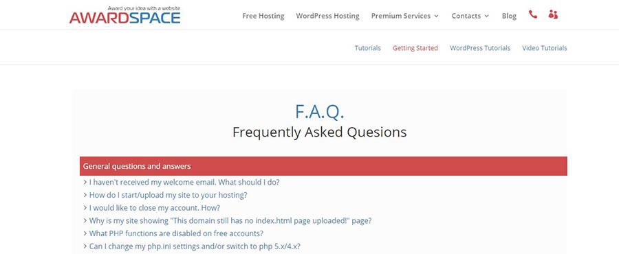 FAQ PAGE