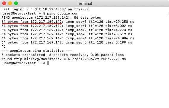 You can look up the IP address of every website using the ping command.