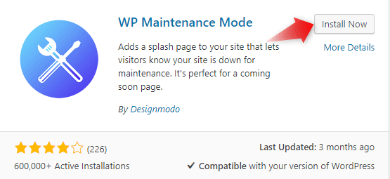 put a wordpress site into maintenance mode 1